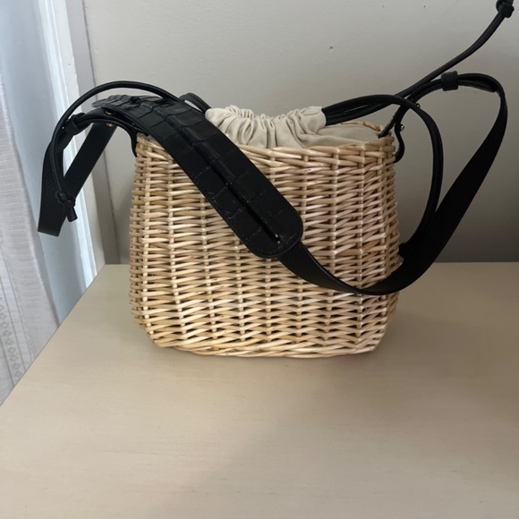 MARIA OLIVER CHRIS BASKET DRAWSTRING SHOULDER BAG - Picture 2 of 8